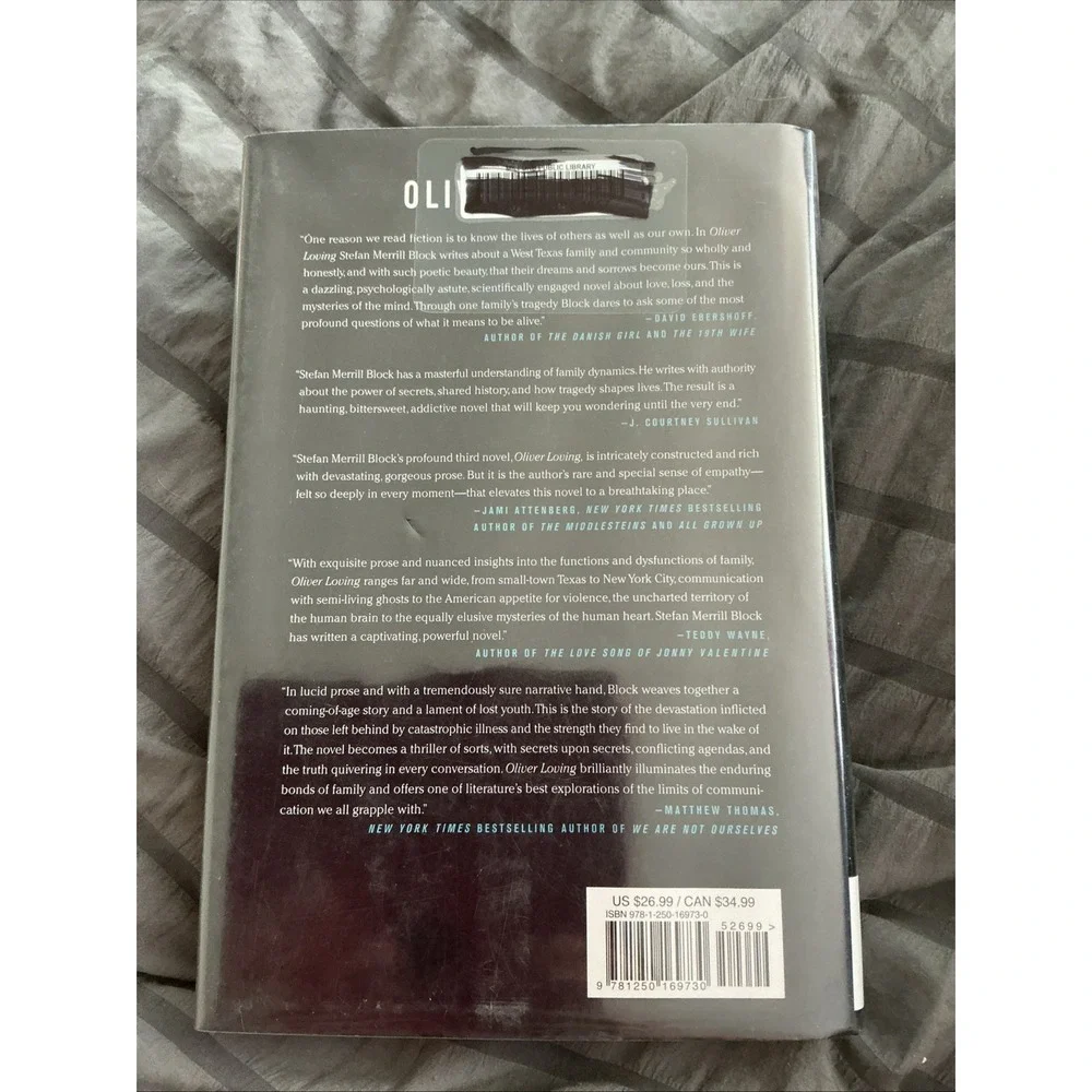 Oliver Loving : A Novel by Stefan Merrill Block (2018, Hardcover)‎